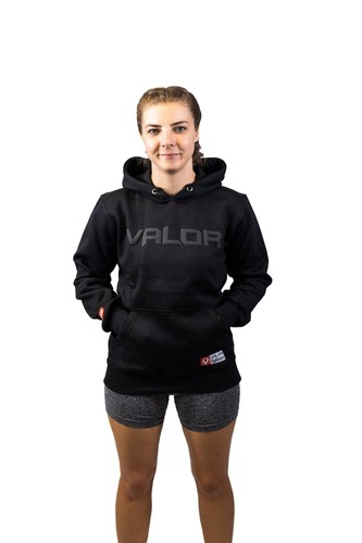 VALOR BLACK HOODIE – STEALTH - Picture 1 of 8