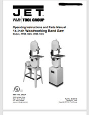 Jet JWBS-14OS, JWBS-14CS Band Saw Operators & Parts List Manual