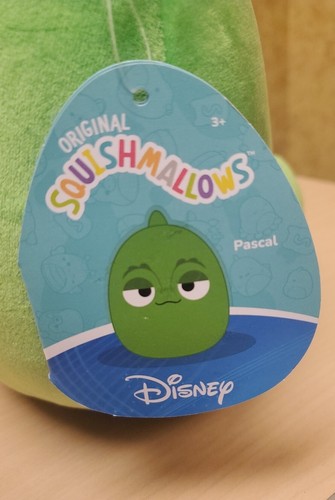 Disney Squishmallow Pascal 8” Tangled Chameleon Green Soft Plush New With Tags - Picture 3 of 5