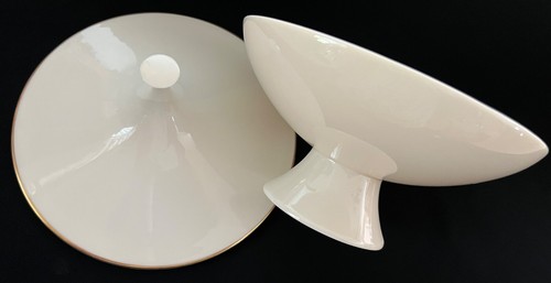 Vintage Lenox~Mid-Century~Olympia Gold Covered Serving Dish~Candy Bowl w/Lid - Picture 2 of 6