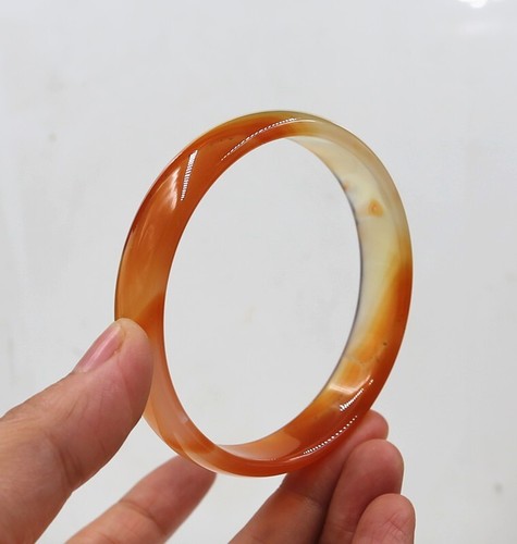 Last One Natural RED agate jade bangle bracelet big size 65.6 mm +box - Picture 4 of 5