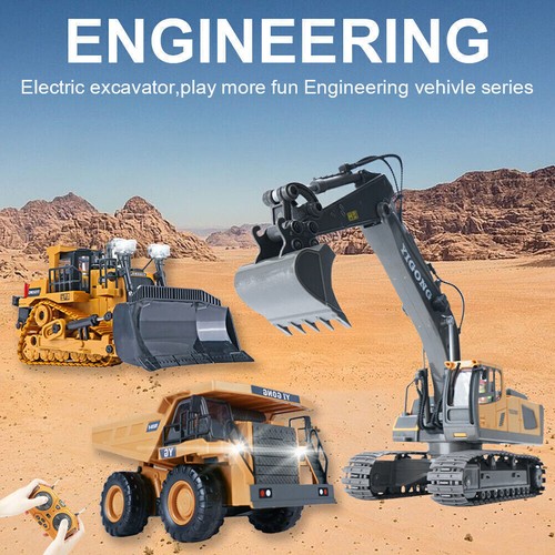 1:20 RC 2.4GHz Remote Control Truck Crawler Bulldozer Excavator Construction Toy - Picture 2 of 15