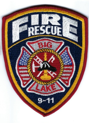 Big Lake (Sherburne Co.) MN Minnesota Fire Rescue Dept. 9-11 Memorial Patch NEU!