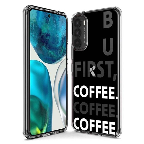 For Motorola Moto G Play 2023 Shockproof Case Funny Quote But First Coffee - Picture 3 of 6