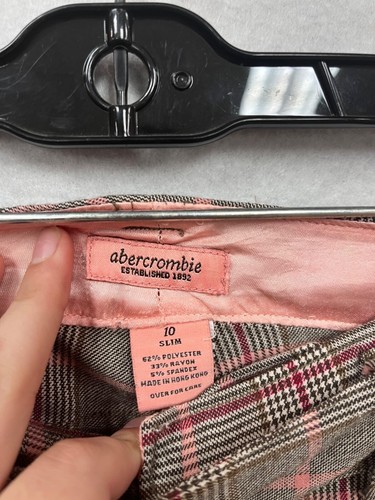 Abercrombie Plaid Cropped Pants Size 10 #8683 - Picture 3 of 8