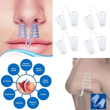 8Pcs Safe Anti-snoring Nose Vents Nasal Dilator 4 Size for Easy Smooth Breathing