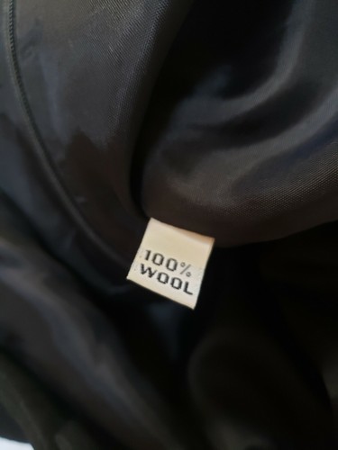 80s/90s Rickie Freeman Teri John Wool Black Big Button Shift Long Sleeve Dress 6 - Picture 4 of 9