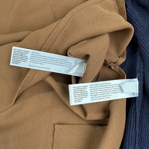 Eileen Fisher lange Strickjacke mit Seiden-Camisole Damen XS Kontrastbesatz vorne offen - Bild 7 von 21