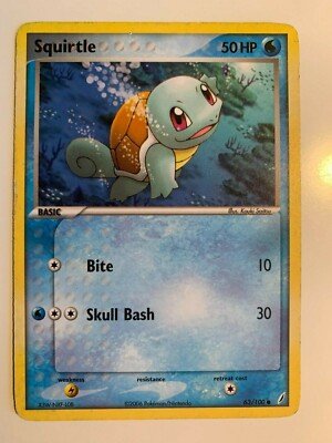 Pokemon EX Crystal Guardians Squirtle 63/100 LP