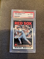 1986 TOPPS TIFFANY BASEBALL # 510 WADE BOGGS  PSA GRADED NM-MT 8