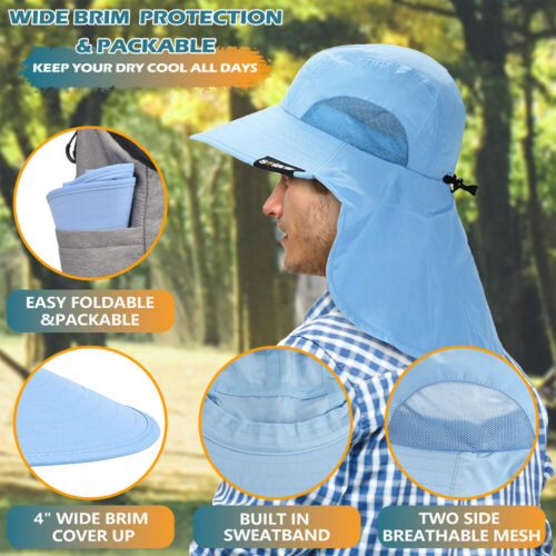 Women Protection Hat Sun Cap Wide Brim Visor Anti-UV Fashion Bucket Outdoor Cap - Picture 3 of 11