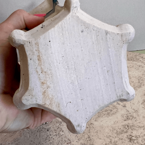 Vintage Flower Table Kitchen Vase White Blue Pour Technique 4 x 7 Inches artist - Picture 6 of 11