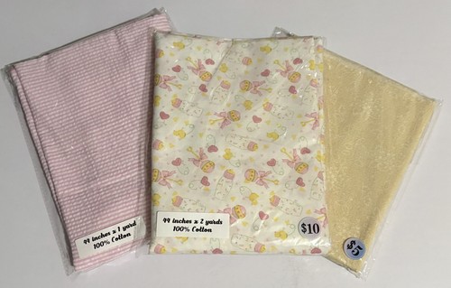 4 Yards Of Baby Rattle Pattern Fabric. 100% Cotton. (030525)