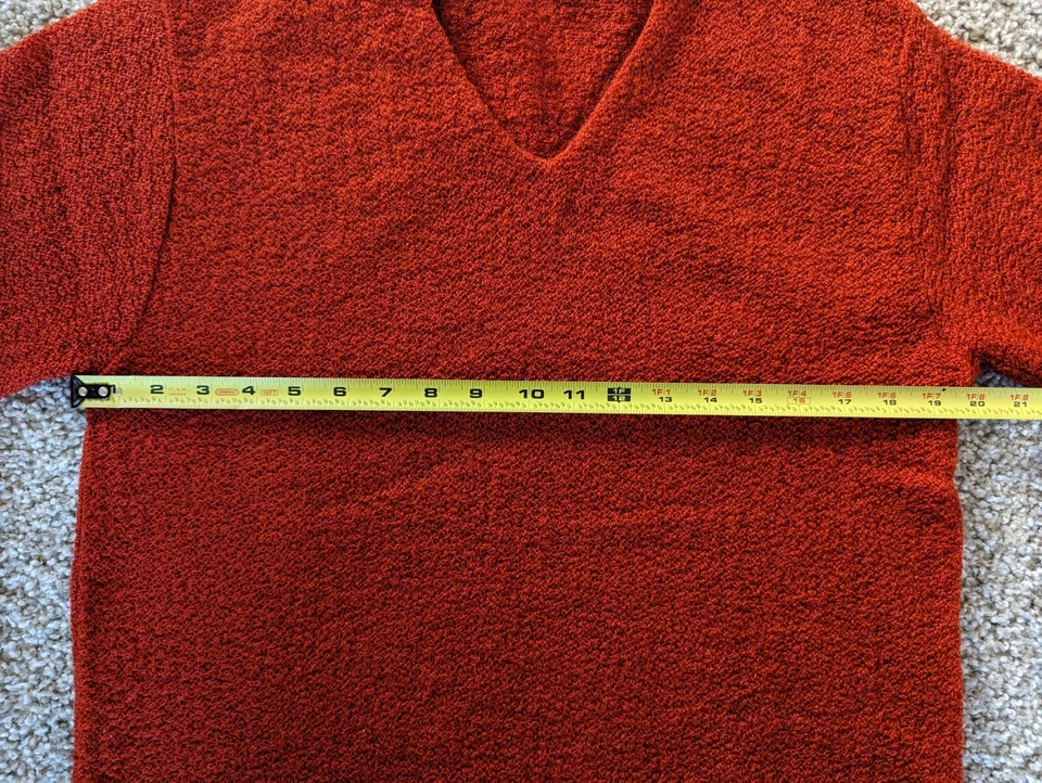 Suéter de Colección Jack Nicklaus Revere Para Hombre Talla Pequeña Mohair Worsted Rojo Naranja  Foto 3 de 4