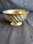 Small Brass Flower Pot / Planter / Bowl with Swirled Design