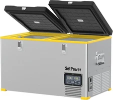 Setpower RV65D Electric Cooler 68QT Dual Zone Portable Refrigerator 0℉-50℉ DC/AC