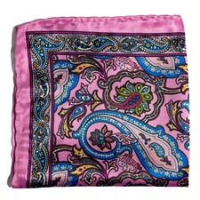 Pink Paisley Pocket Square