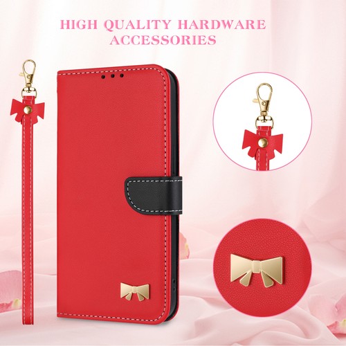Funda tipo billetera con soporte abatible Bowknot de cuero PU para Google Pixel 9A/9Pro XL/9Pro/9/8/7A - Imagen 21 de 72