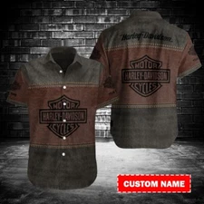 Personalized Harley Motor Racing Davidson Casual Button Down Shirt Unisex Adults