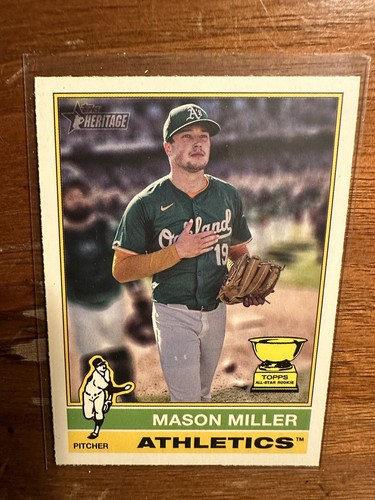 2025 Topps Heritage MASON MILLER #405 Image Variation SP Gold Cup Athletics - Picture 1 of 2