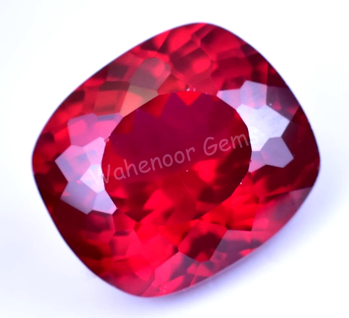 Natural Blood Red Ruby 14.90 Ct Mozambique Cushion Certified Loose Gemstone - Picture 2 of 8