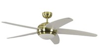 Deckenventilator Mit Fernbedienung Decken Leuchte LüFter Messing Weiß 132 Cm