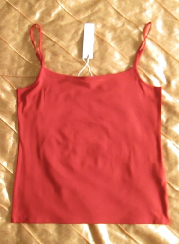 ESPRIT BASIC DAMEN WOMEN STRETCH SPAGHETTI TANK TOP RED ROT XXL 44 NEU - Bild 6 von 7