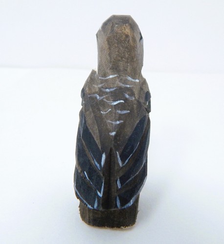 Osprey Bird Figurine Handmade Sculpture Mini Wood Art Statue Decor Carve Hawk - Picture 5 of 6