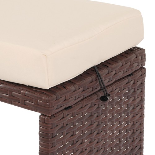Poly-Rattan Sitzbank HWC-G16, Gartenbank Rattanbank, Gastronomie 112cm - Bild 15 von 20