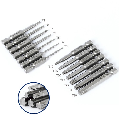 TX Langbit für TORX® -Schrauben (1/4" Bit, 50-150mm Lang) T3 T4 T5 T6 T7 ... T50 - Picture 3 of 9