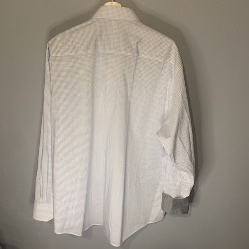 Camisa Twillory Performance Hombre 17.5 34-35 Manga Larga Azul Cuadros Ajuste Tradicional - Imagen 11 de 15