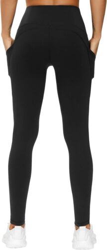 Ultra-Stretch Black Yoga Leggings with Tummy Control - Women’s Workout Essential - Picture 5 of 8