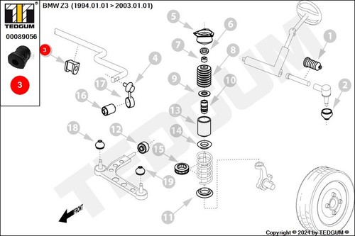 00089056 CONECTOR ESTABILIZADOR DELANTERO (INTERIOR) - Imagen 5 de 6