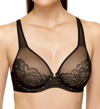 NWT Wacoal 38C Stark Beauty Underwire Bra 855225 Black 121943