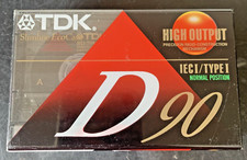 TDK D90 Type I High Output Audio Cassette
