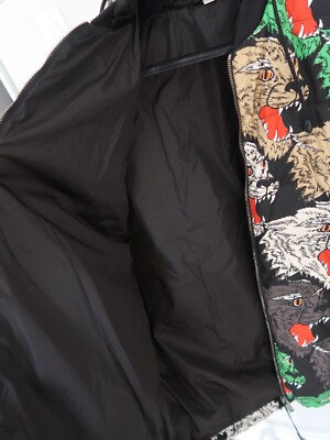 GUCCI sz IT 50 US L Mens Angry Panther Hooded Padded Shell
