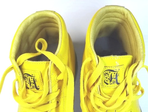 Trainer ALife Mid Pro Sneaker Everybody Yellow Leather Sneakers Size 8 Rare - Picture 6 of 12