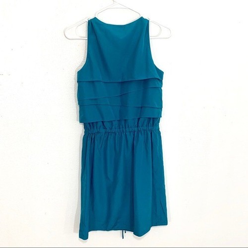 Vestido Cynthia Steffe Turquesa Volantes Nuevo con Etiquetas Talla 2 - Imagen 5 de 5