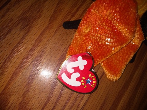 Ty Beanie Baby Buzzie - neu mit Etikett, Biene, gelb/schwarz 7 Zoll Körper, Stofftier Spielzeug - Bild 3 von 4
