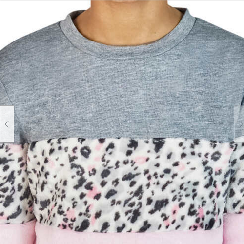 BCBG Girls Sleep Sweater, Pink/Black/White Size-S NWOT - Picture 2 of 2