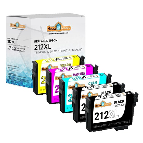 T212XL Fits Epson T212XL 212XL Series Ink Cartridges WorkForce WF-2830 WF-2850 - Picture 1 of 10
