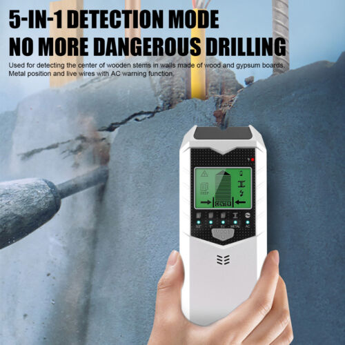 Digital Stud Finder Wood Metal Pipe Wire Wall Sensor Scanner LCD Detector 5 in 1 - Picture 4 of 13