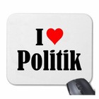 MOUSEPAD Mauspad I Love Politik Ich Liebe Politik