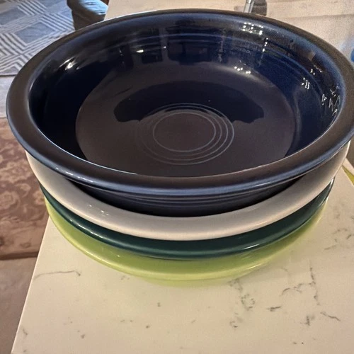 Fiestaware Lot Of 4 - 6 3/4" W X 1.5" High Cereal Soup Bowl Homer Laughlin F