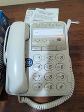 GE Easy Dial Memory Telephone 2-9268 White Corded Landline Large Button NIB