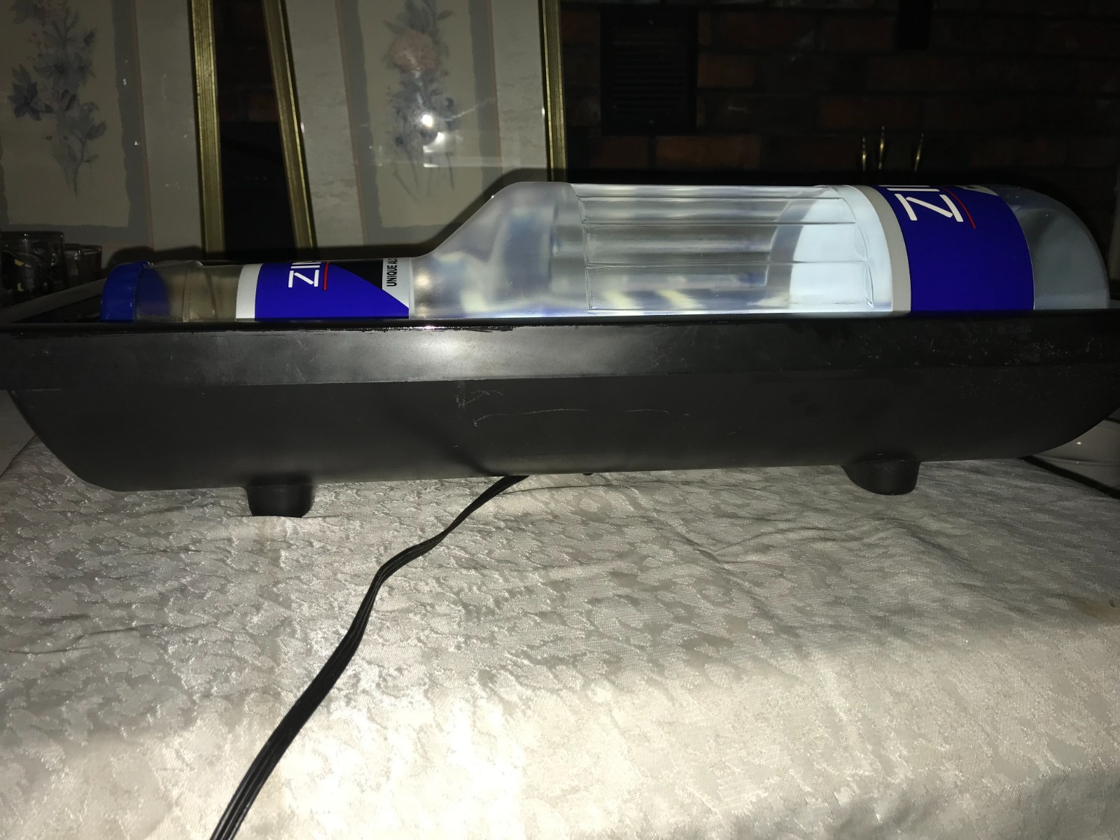 Rare 1993 ZIMA Clearmalt UNIQUE ALCOHOL BEVERAGE Light Up BEER Bottle SIGN 26x16