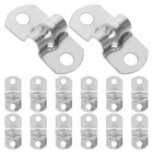 50pcs Stainless Steel U Bracket Pipe Clamps Hose Clamps for Plumbing Easy