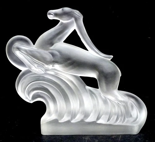 Vintage CARDER STEUBEN Art Glass GAZELLE Art Deco SCULPTURE Bookend