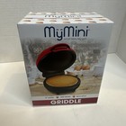 MyMini Personal Electric 5" Griddle Plate 550 Watts Non-Stick -Red Great 🎁 Idea