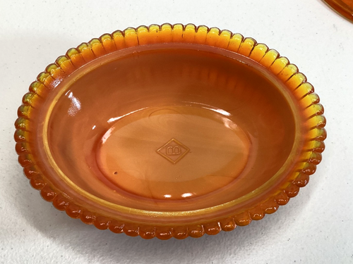 Boyd Glas Henne auf Nest orange Persimone Schlacke 5" Uran Glow Vintage 1. 5 Jahre - Bild 6 von 22